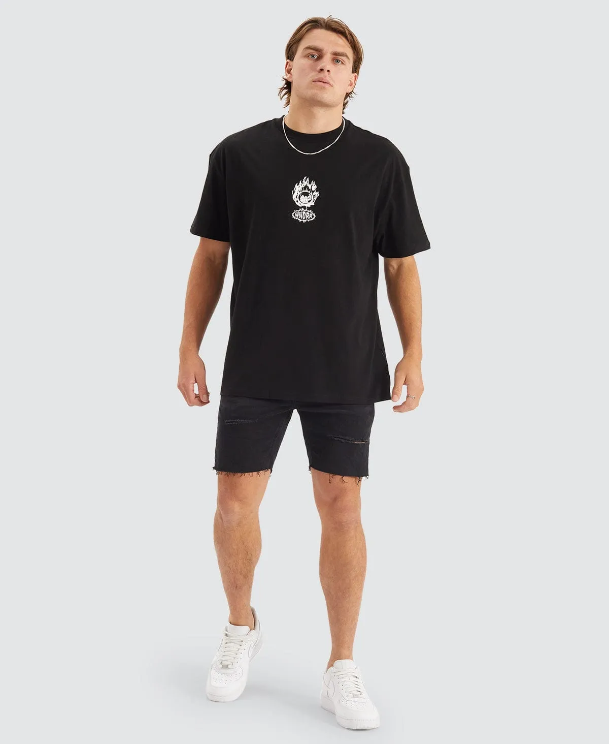 Ablaze Box Fit T-Shirt Black sold by Neverland product image thumbnail 4