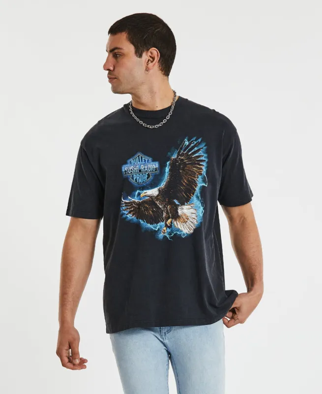 Wings Of Chrome Box Fit T-Shirt Mineral Anthracite Black sold by Neverland