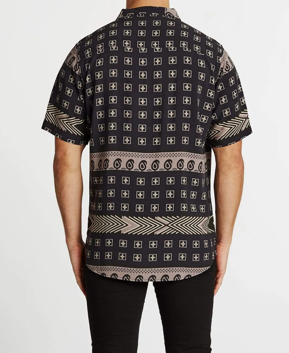 Southport Relaxed Short Sleeve Shirt Black Print sold by Neverland product image thumbnail 2