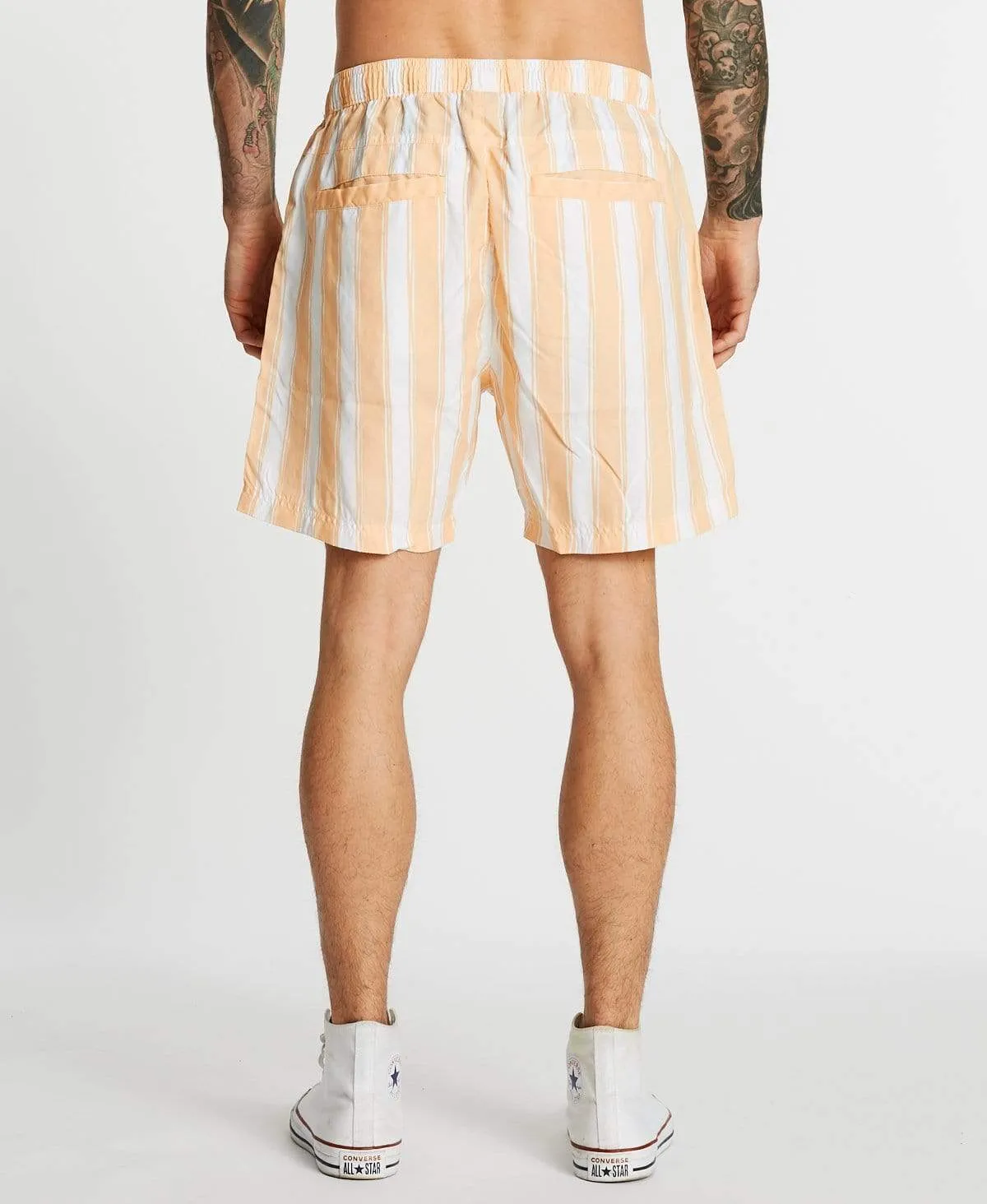 Utopia Beach Shorts White/Caramel Stripe sold by Neverland product image thumbnail 2