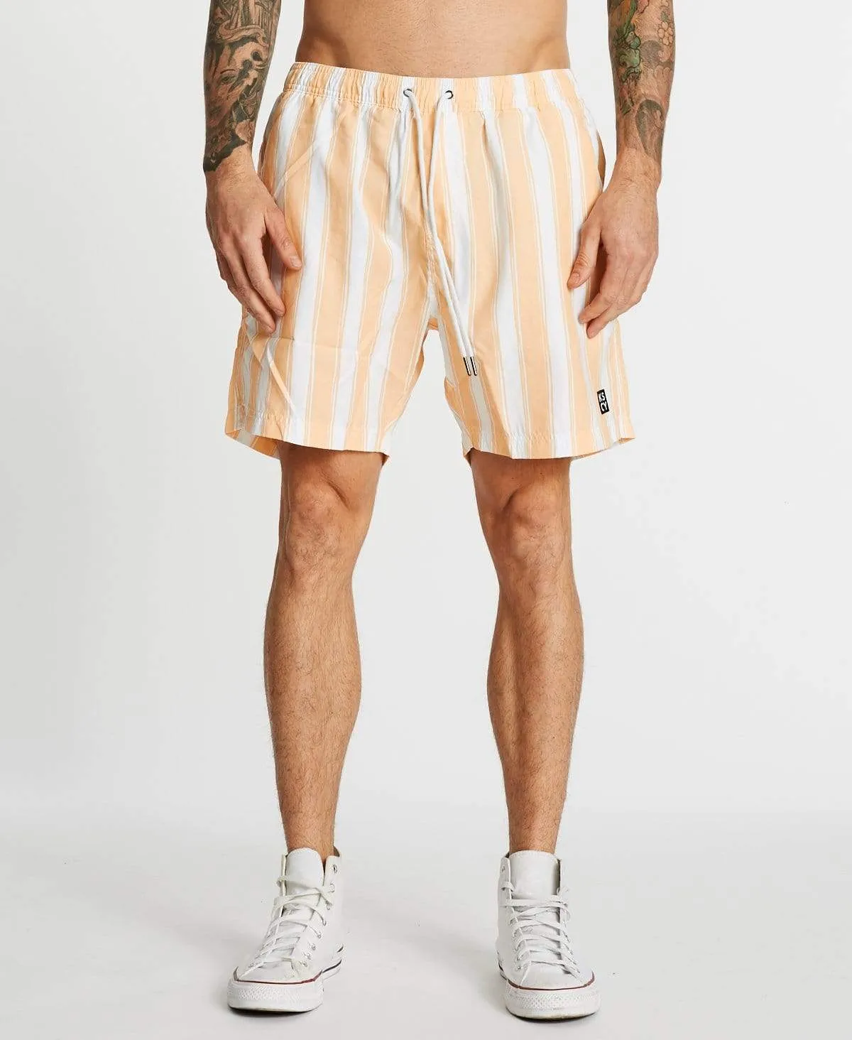 Utopia Beach Shorts White/Caramel Stripe sold by Neverland product image thumbnail 3