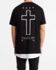 Deficits Relaxed Layered T-Shirt Jet Black sold by Neverland