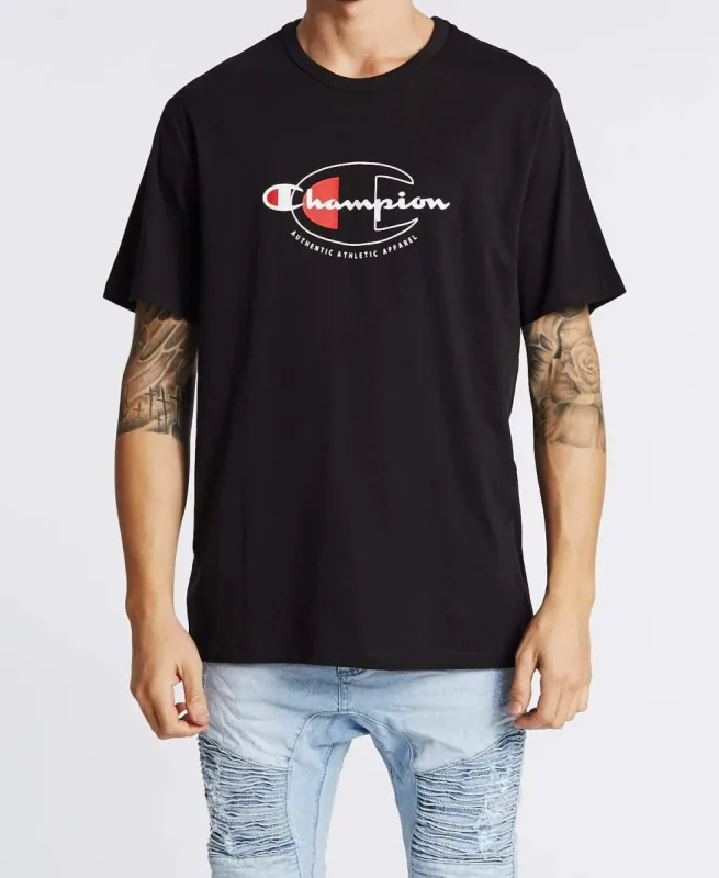 Champion Sporty T-Shirt Black sold by Neverland