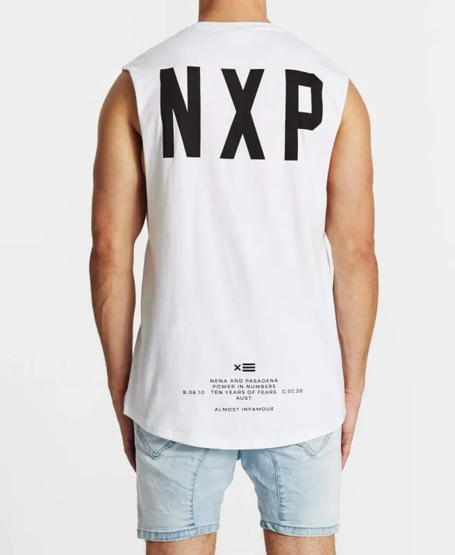 Decade Scoop Back Muscle White sold by Neverland