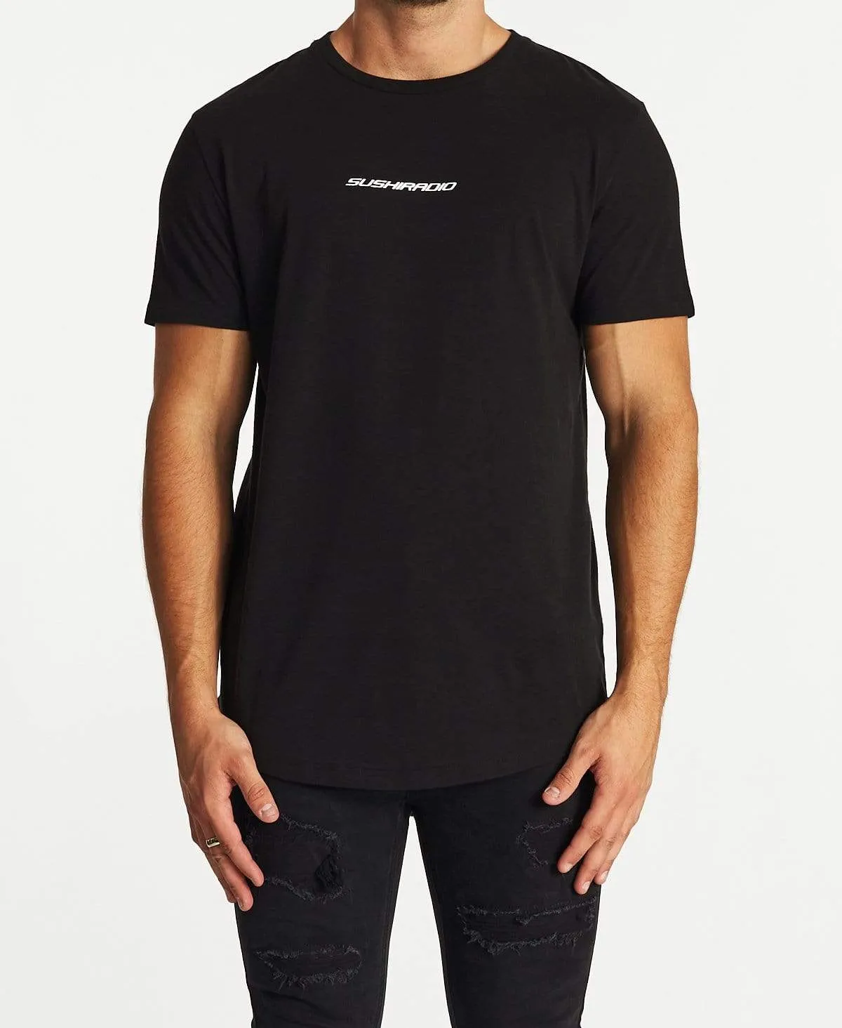 Ingenious Dual Curved T-Shirt Jet Black sold by Neverland product image thumbnail 2