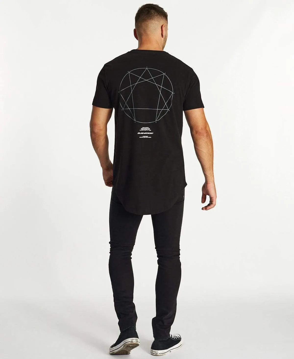 Ingenious Dual Curved T-Shirt Jet Black sold by Neverland product image thumbnail 5