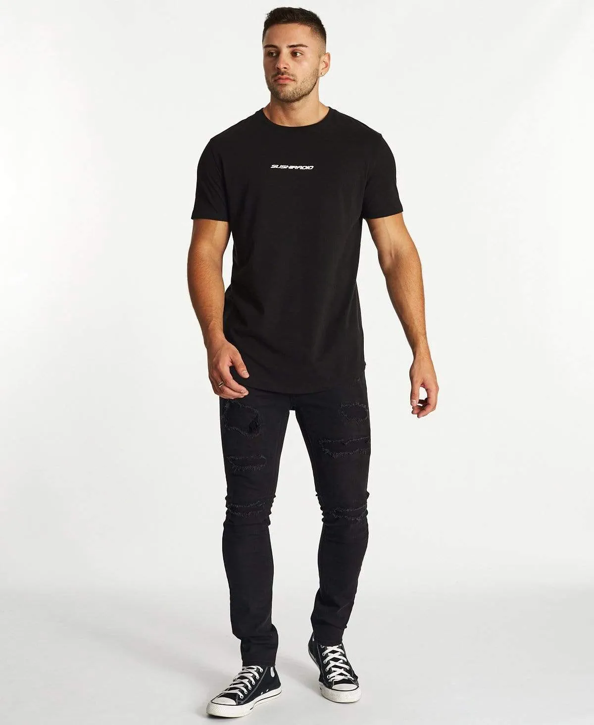 Ingenious Dual Curved T-Shirt Jet Black sold by Neverland product image thumbnail 4