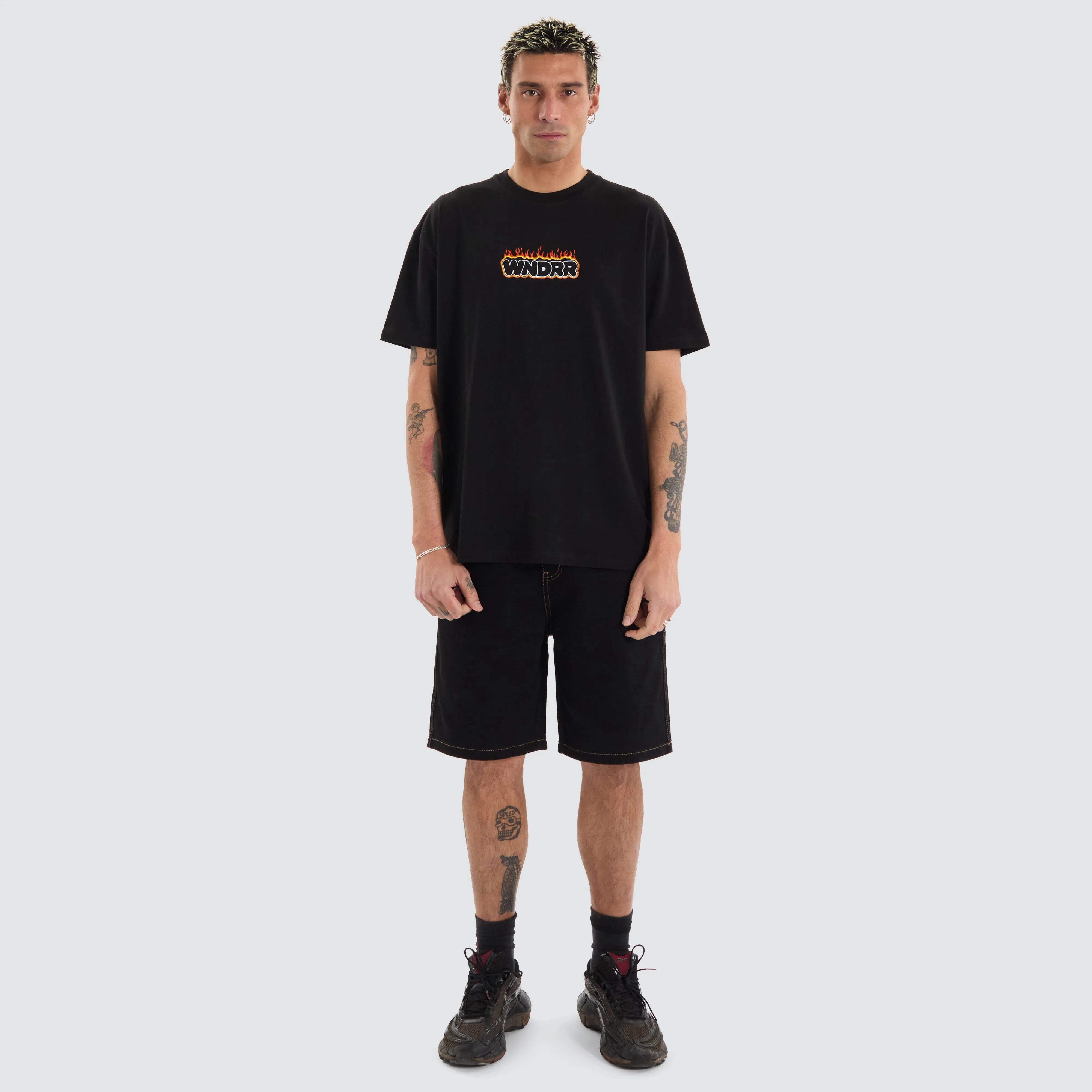 Flint Box Fit Tee Black sold by Neverland product image thumbnail 4