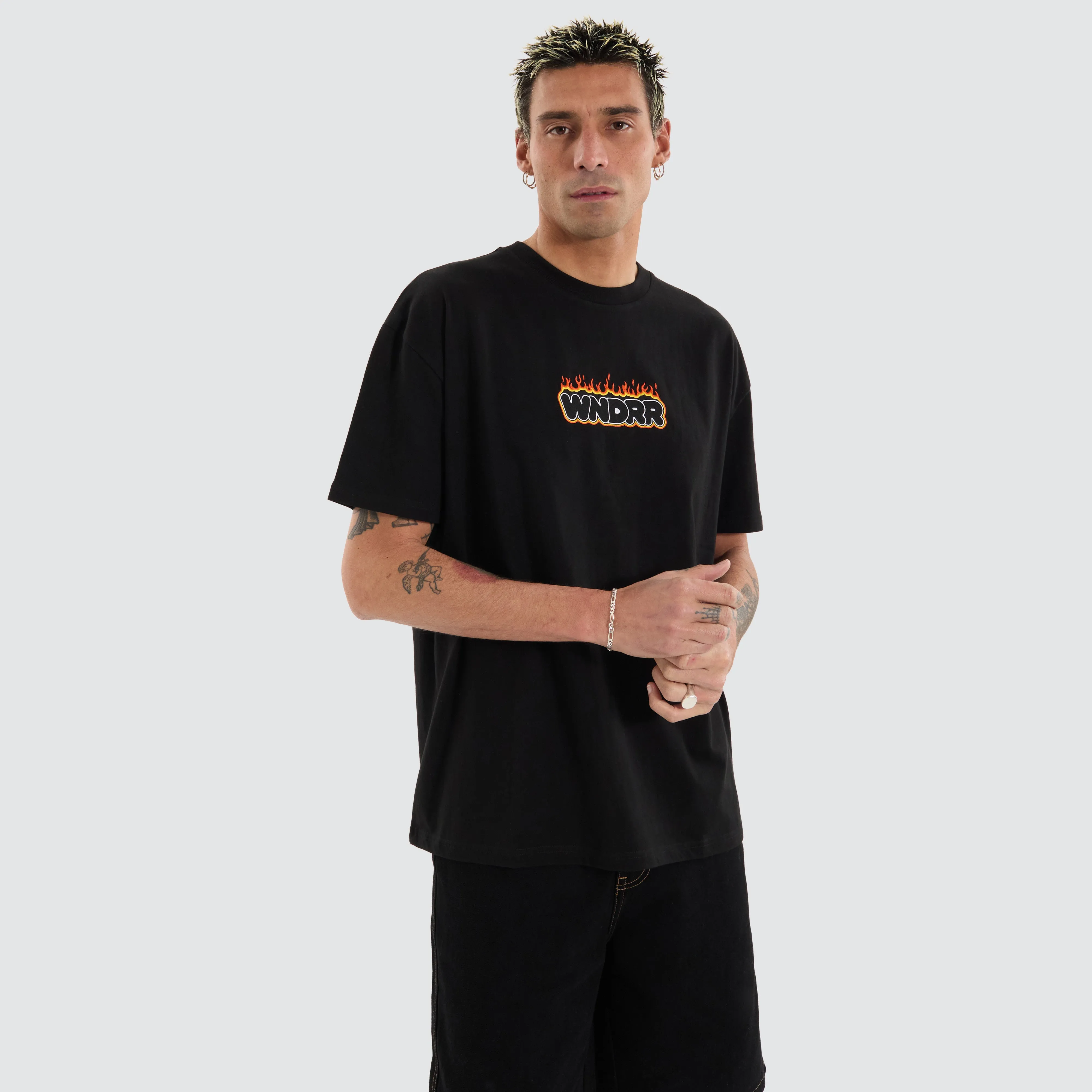Flint Box Fit Tee Black sold by Neverland product image thumbnail 5