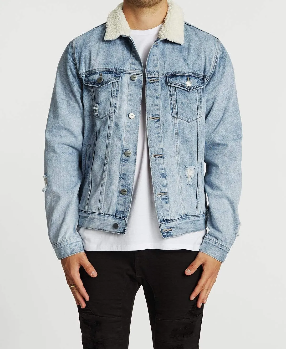 Boneyard Denim Trucker Jacket Vintage Blue sold by Neverland