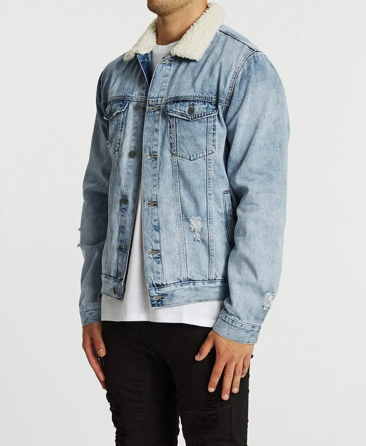 Boneyard Denim Trucker Jacket Vintage Blue sold by Neverland product image thumbnail 3