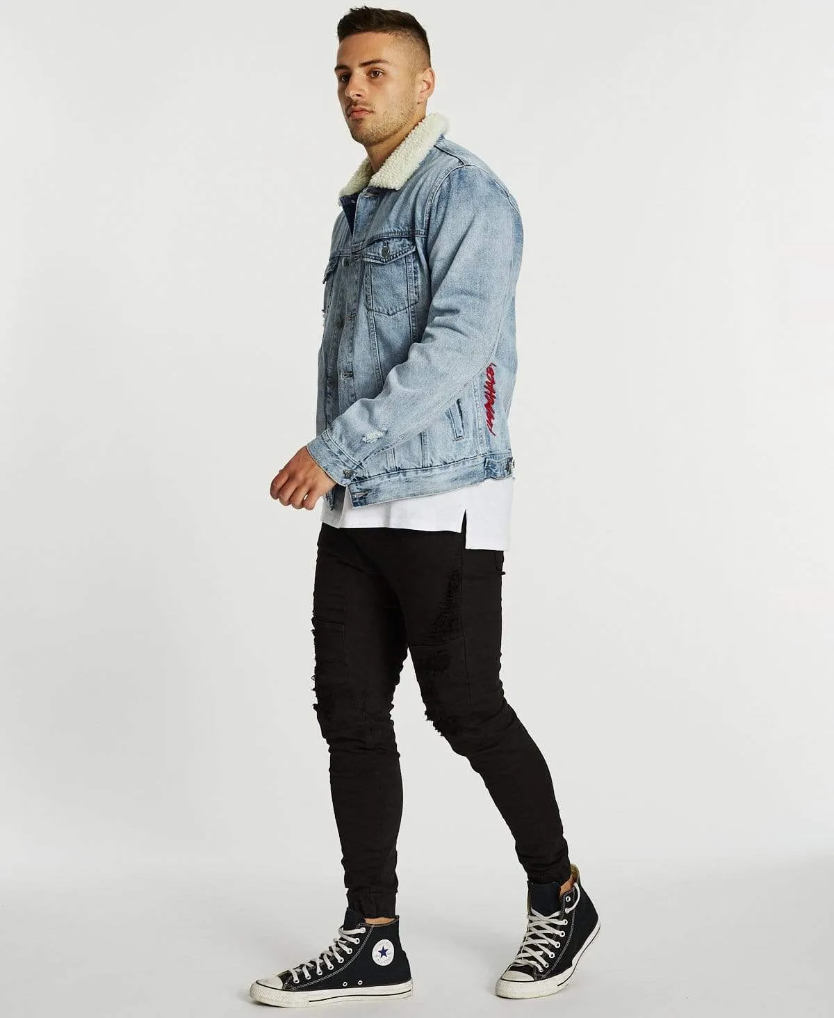 Boneyard Denim Trucker Jacket Vintage Blue sold by Neverland product image thumbnail 4