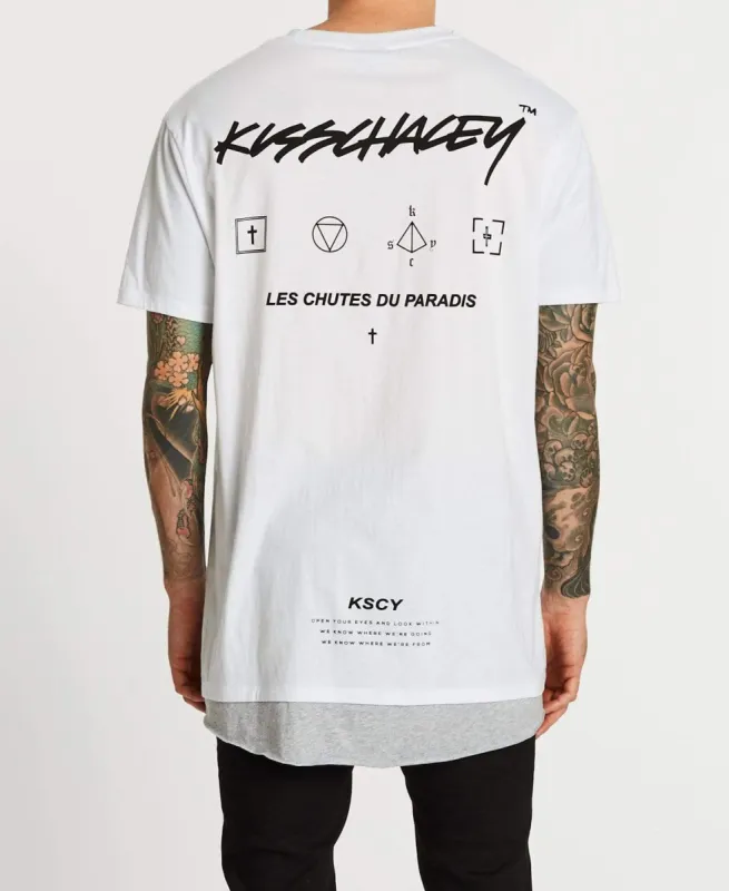 Paradigm Relaxed Layered T-Shirt White sold by Neverland
