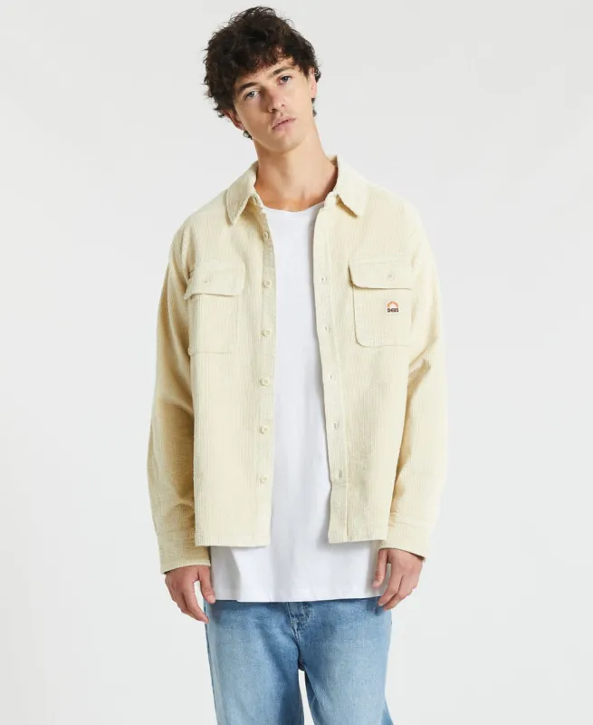 Vacay Cord Shirt Dirty White sold by Neverland
