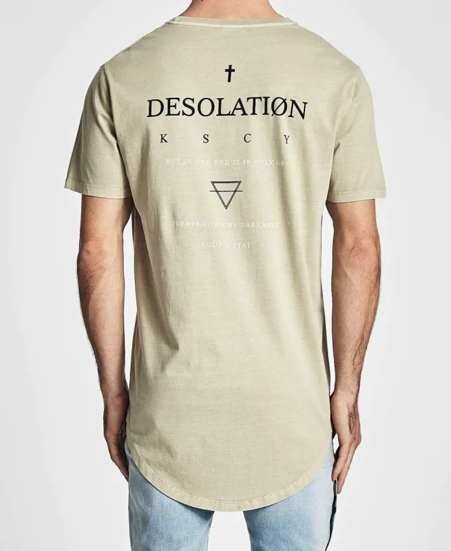 Desolation Dual Curved Hem T-Shirt Pigment Sand sold by Neverland
