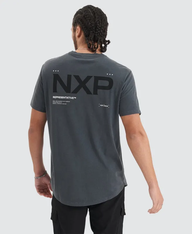 Delta Time Dual Curved Tee Pigment Asphalt sold by Neverland