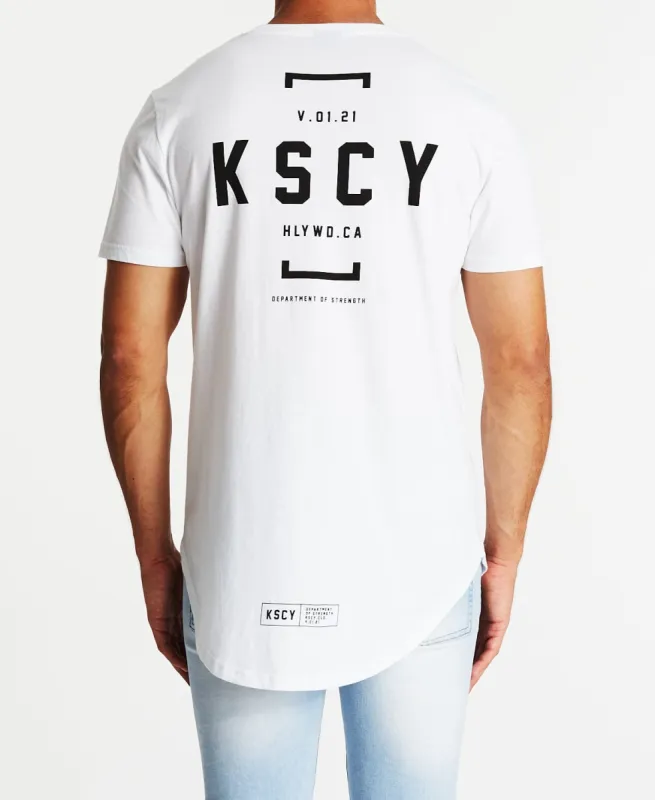 Consumed Dual Curved T-Shirt White sold by Neverland