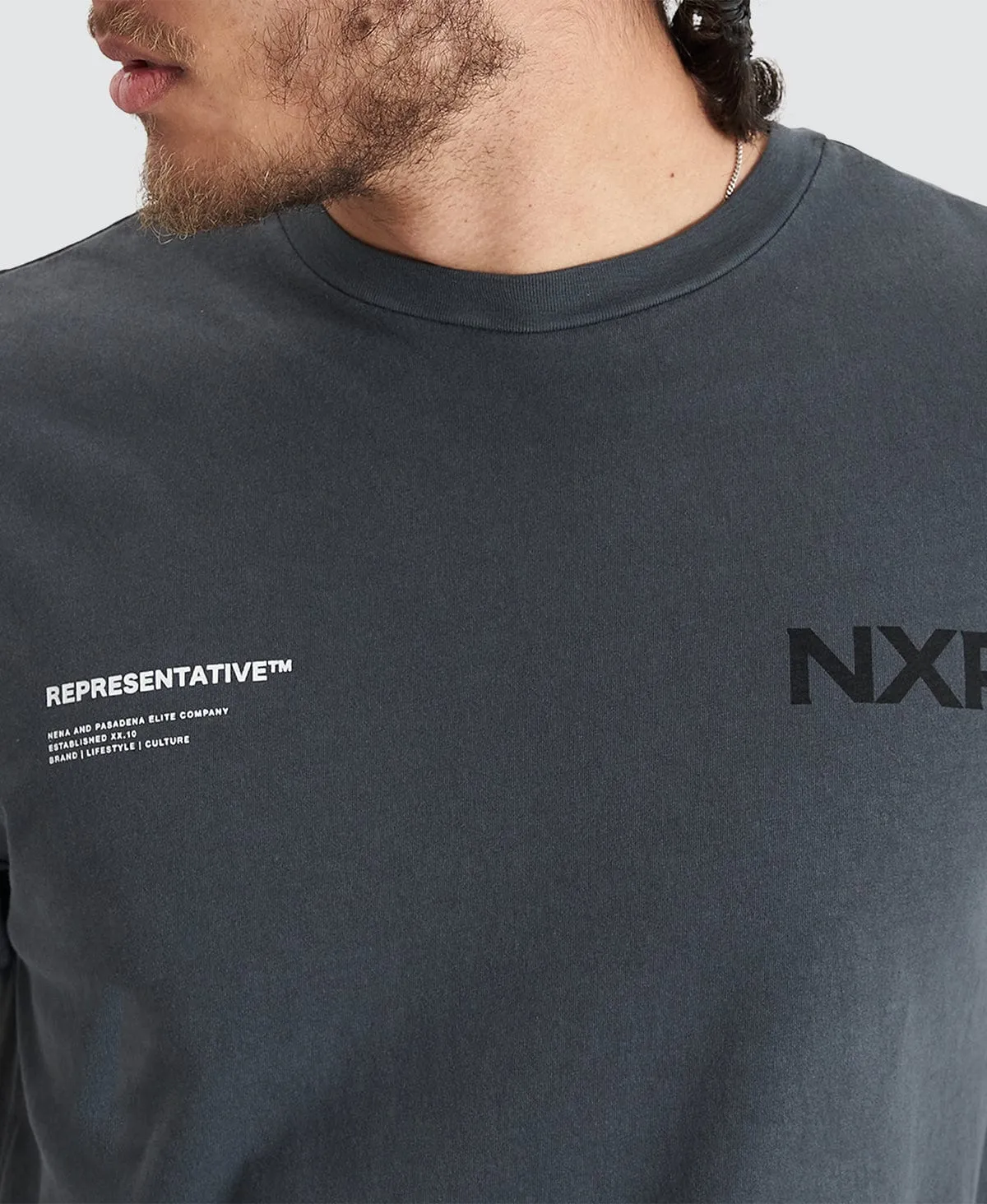 Delta Time Dual Curved Tee Pigment Asphalt sold by Neverland product image thumbnail 3