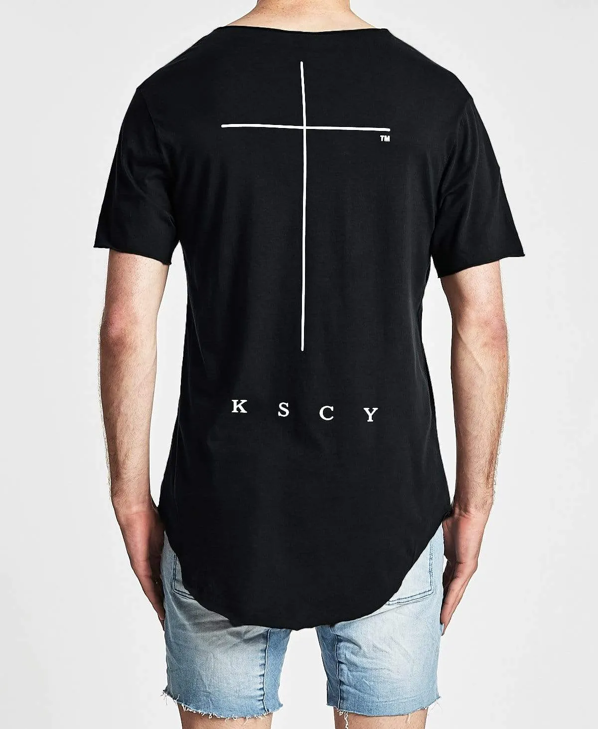 Zero Curved V-Neck T-Shirt Jet Black sold by Neverland product image thumbnail 2