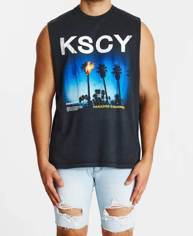 Burn Standard Muscle Tee Pigment Black sold by Neverland