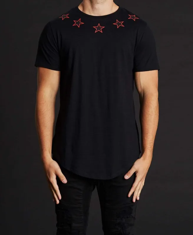 Fonce Dual Curved T-Shirt Jet Black made by Neverland