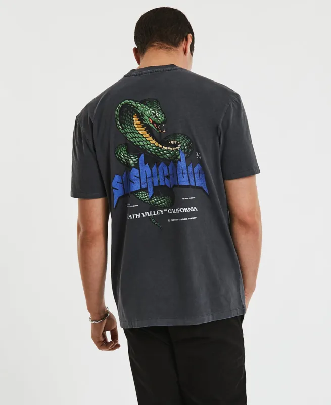 Darkside Relaxed Fit T-Shirt Pigment Asphalt Grey made by Neverland