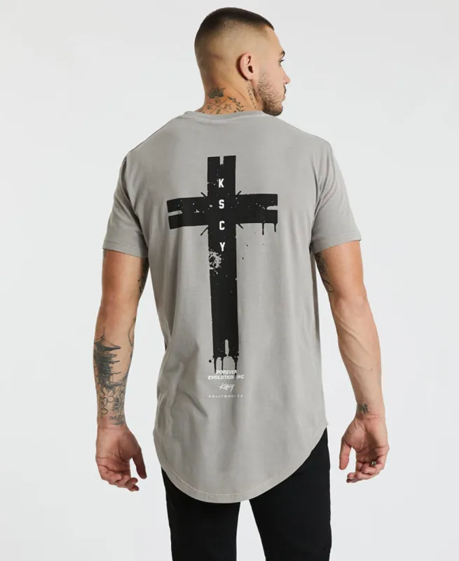 Racing Dual Curved T-Shirt Pigment Gull sold by Neverland