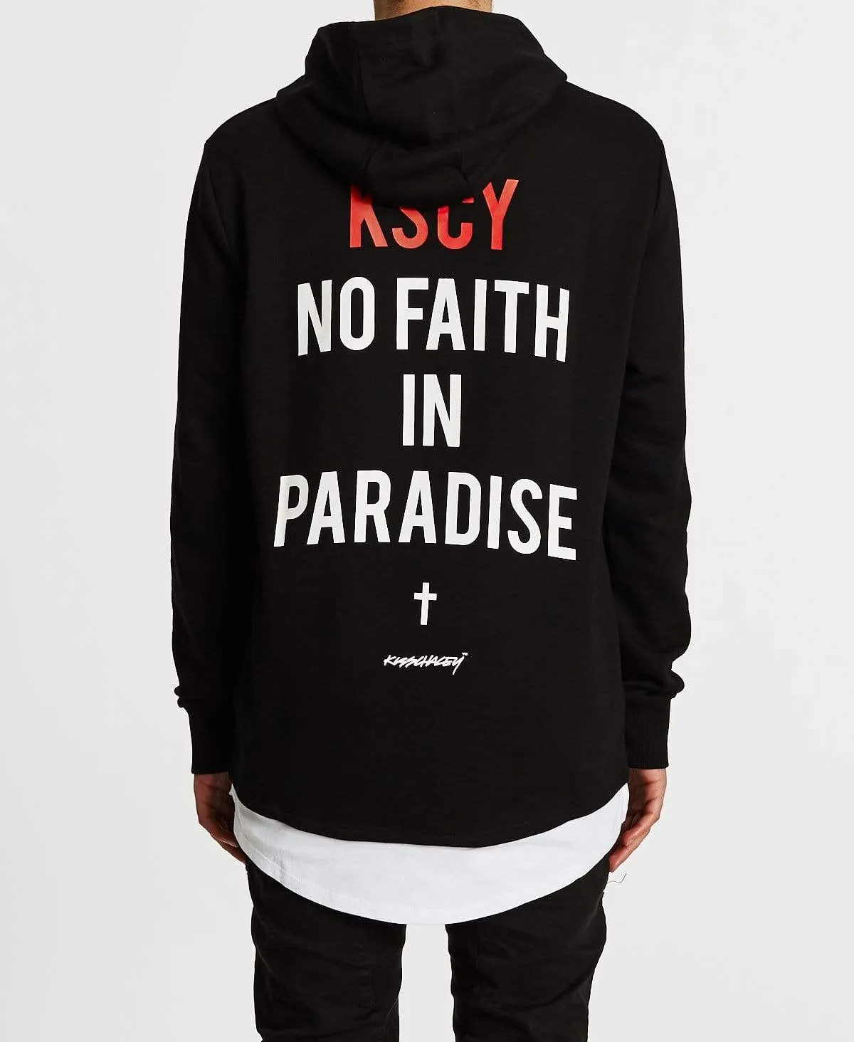 Faithless Layered Baseball Hoodie Jet Black sold by Neverland