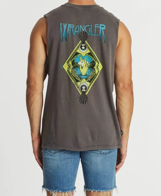 Devil Delight Back Muscle Tee Slate sold by Neverland