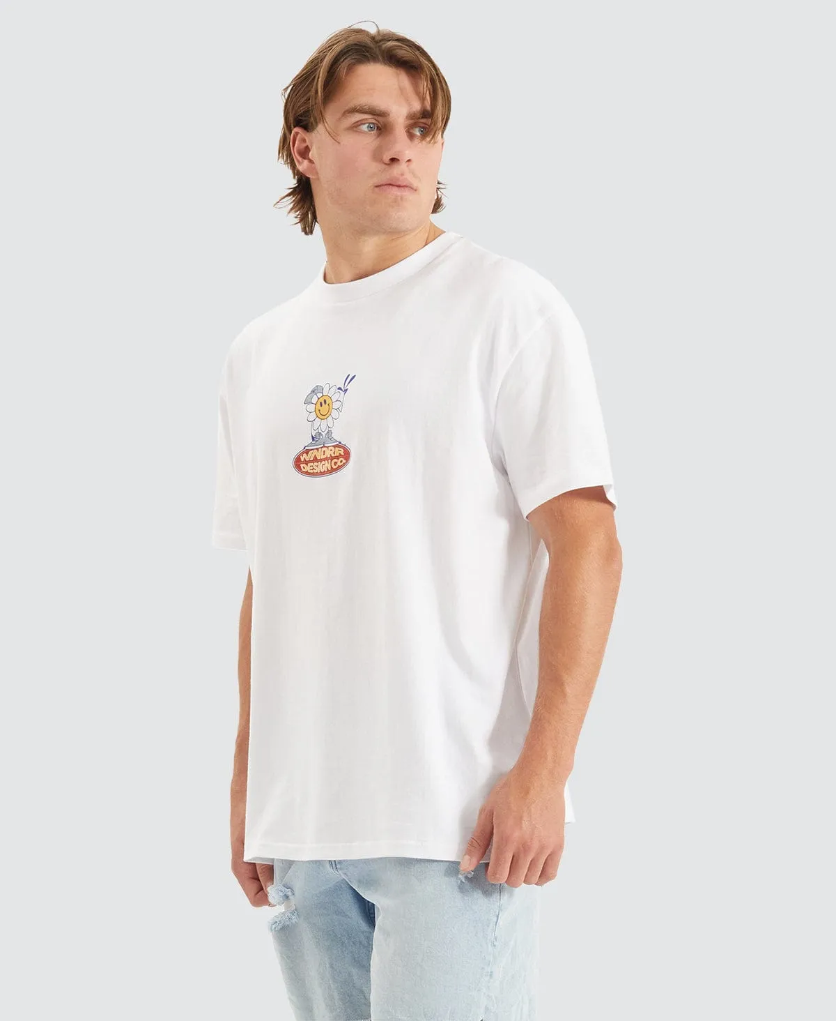 Flower Boy Box Fit T-Shirt White sold by Neverland product image thumbnail 3
