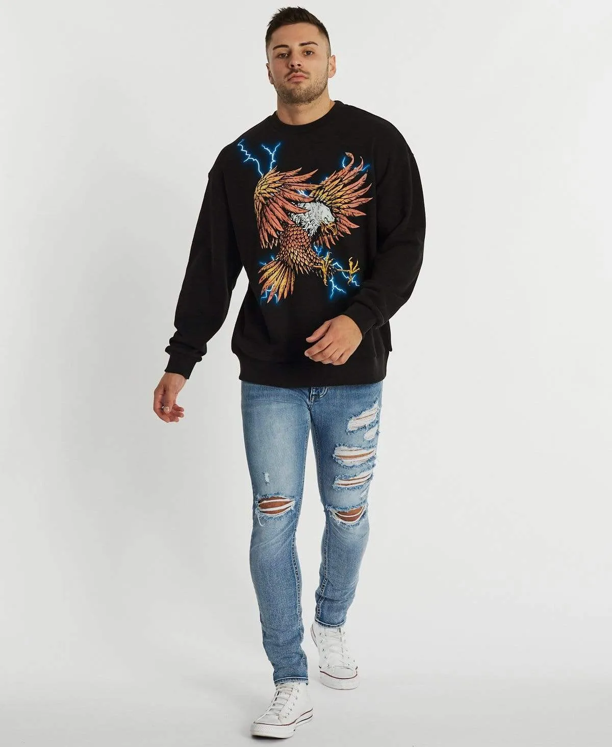 Power Relaxed Jumper Jet Black sold by Neverland product image thumbnail 4