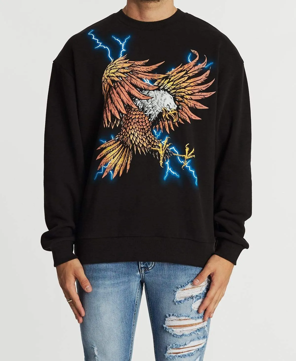 Power Relaxed Jumper Jet Black sold by Neverland