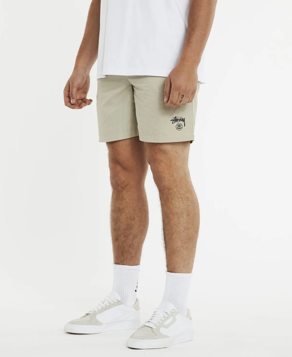 Basic Stock Beach Shorts Cemet Brown sold by Neverland