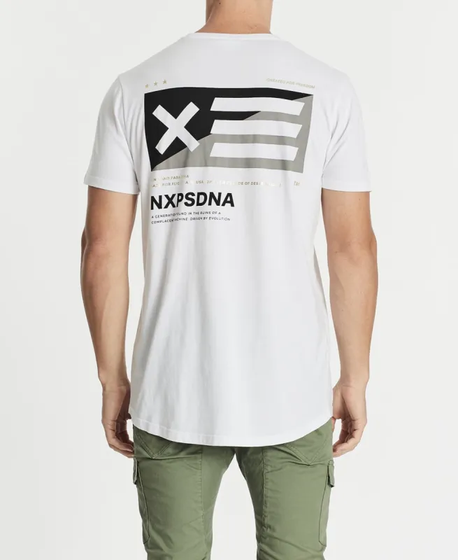 Confrontation Scoop Back T-Shirt White sold by Neverland