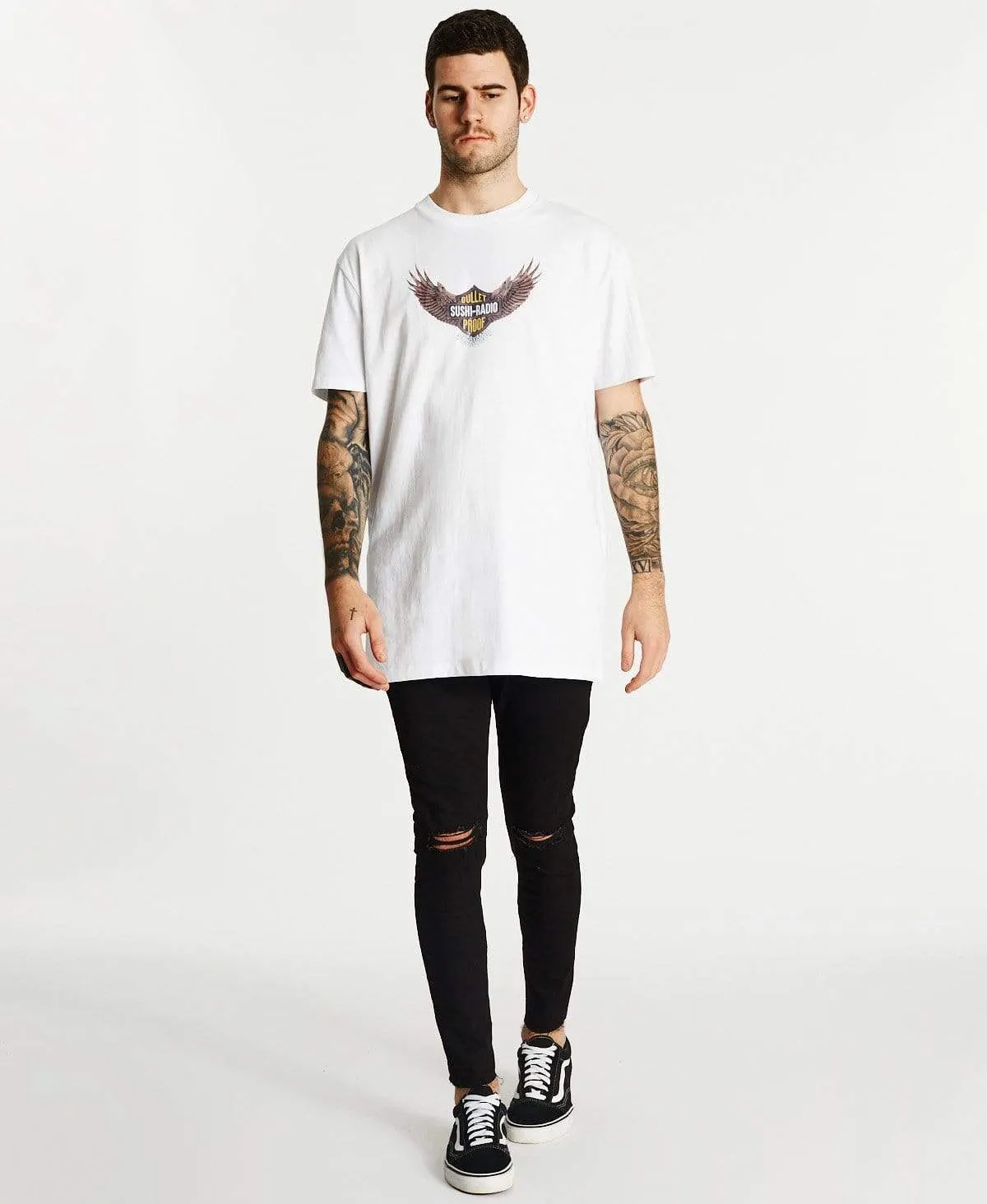 Bulletproof Relaxed T-Shirt White sold by Neverland product image thumbnail 4