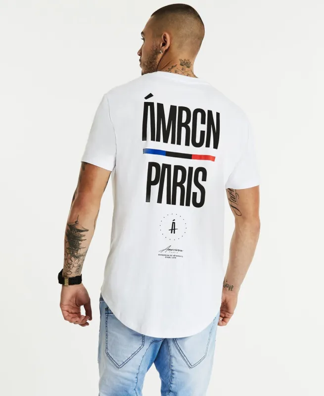 Monroe Dual Curved T-Shirt White sold by Neverland