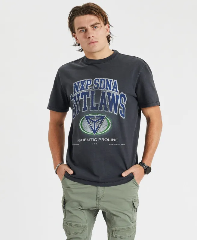 Outlaws Heavy Relaxed T-Shirt Pigment Black sold by Neverland