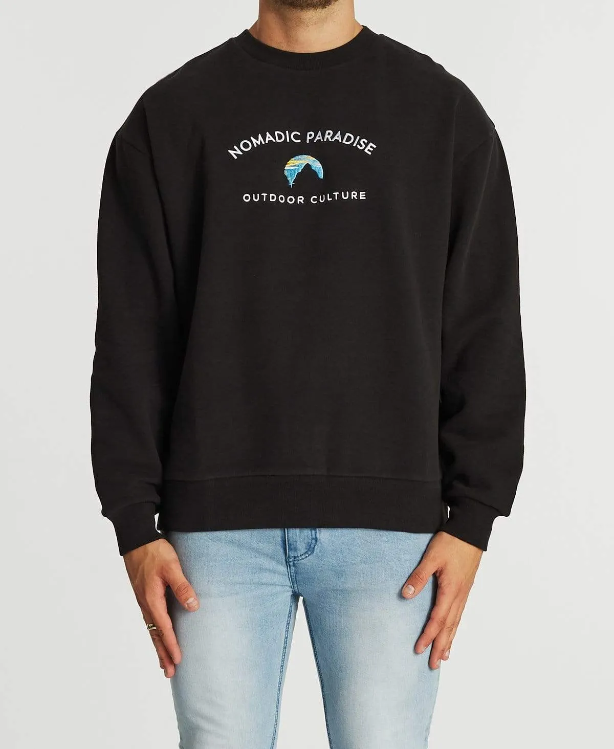 Nightfall Relaxed Jumper Jet Black sold by Neverland