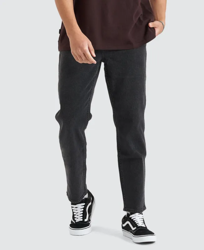 Sid Straight Leg Smoke Stack Black Jeans sold by Neverland