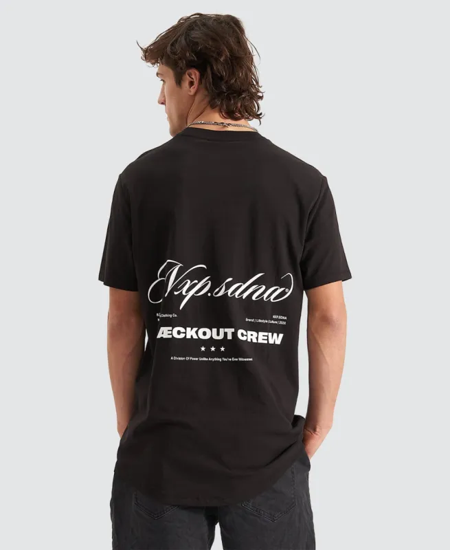 Blackout Cape Back T-Shirt Jet Black sold by Neverland