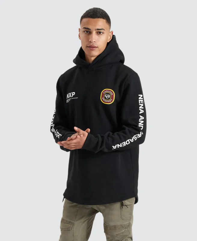 Drummond Dual Curved Hooded Jumper Black sold by Neverland