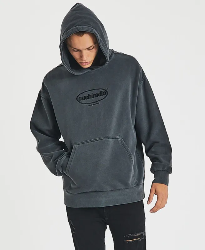 Meander Relaxed Hoodie Pigment Asphalt Black sold by Neverland
