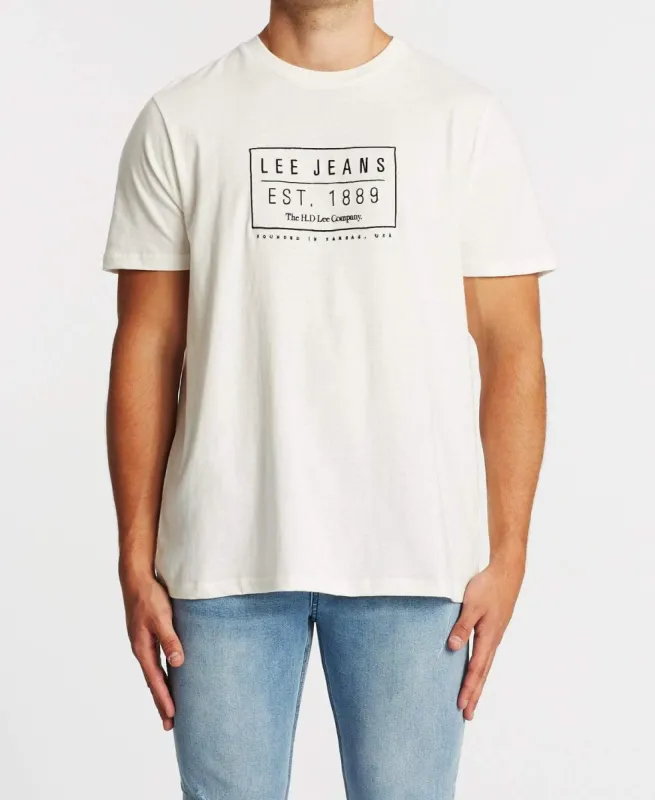Lee Box Stamp T-Shirt Vintage White sold by Neverland