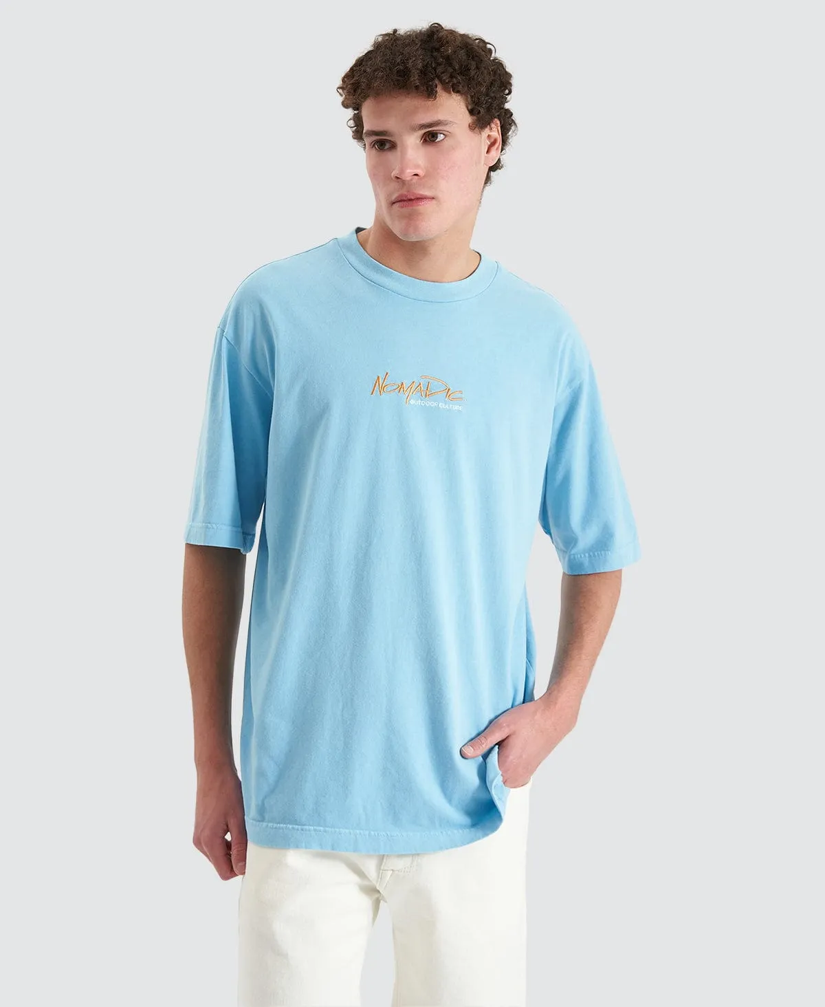 Yonder Oversized Tee Pigment Air Blue sold by Neverland