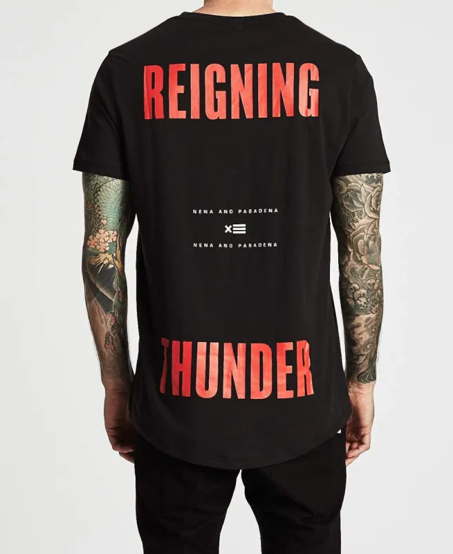 Black Thunder Scoop Back T-Shirt Jet Black sold by Neverland