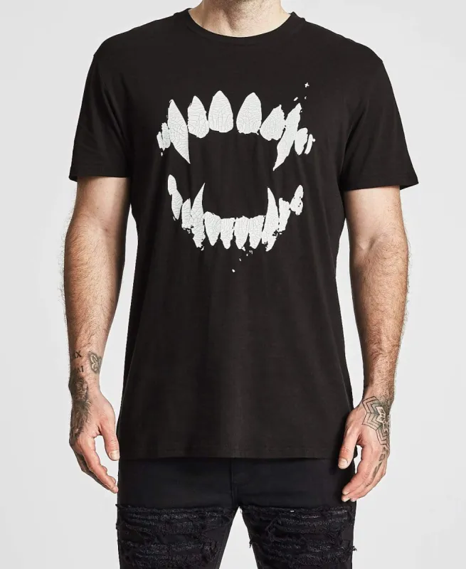 Wolf Pack Relaxed Fit T-Shirt Jet Black sold by Neverland