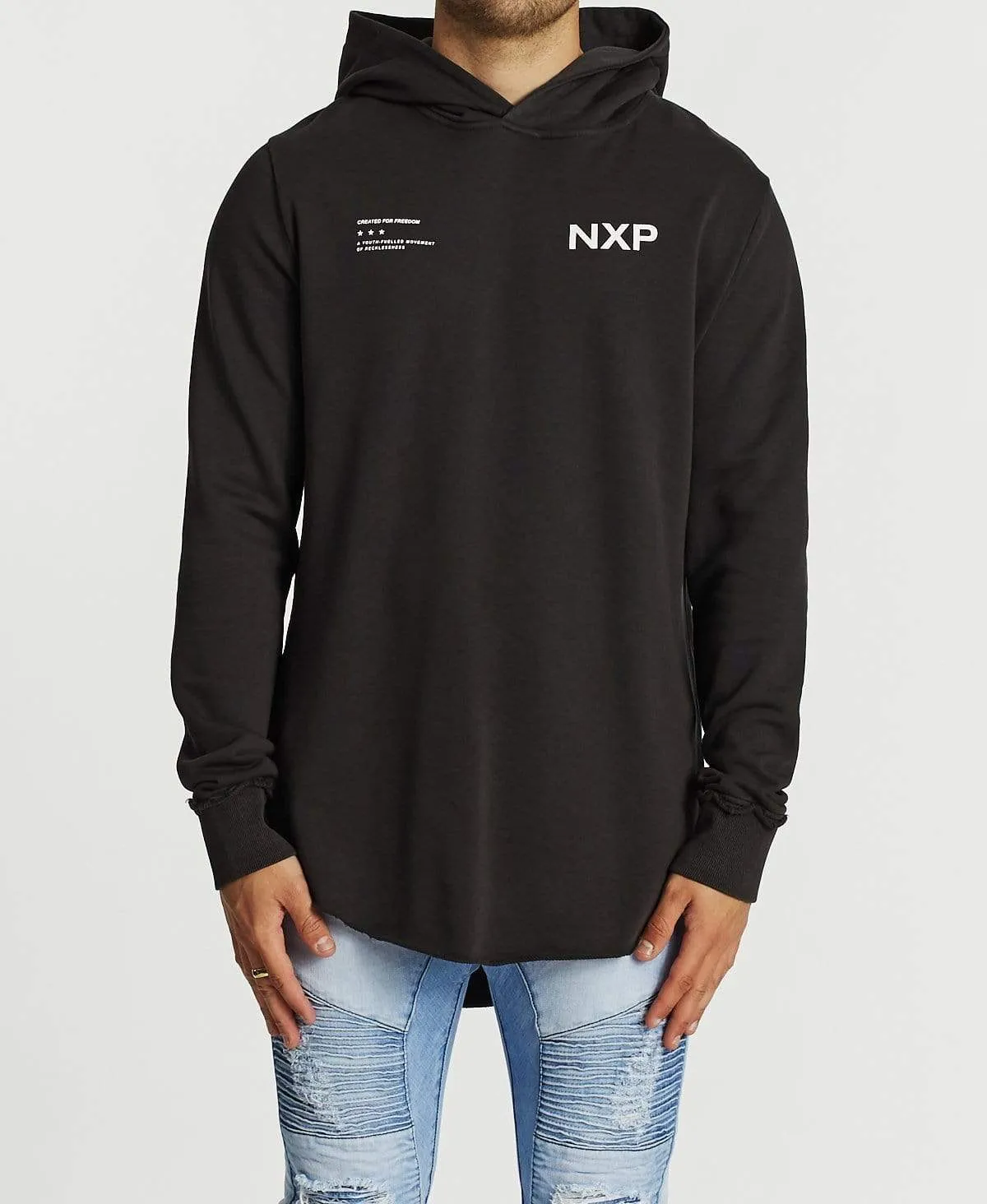 Black Cloud Dual Curve Hoodie Pigment Black sold by Neverland product image thumbnail 2