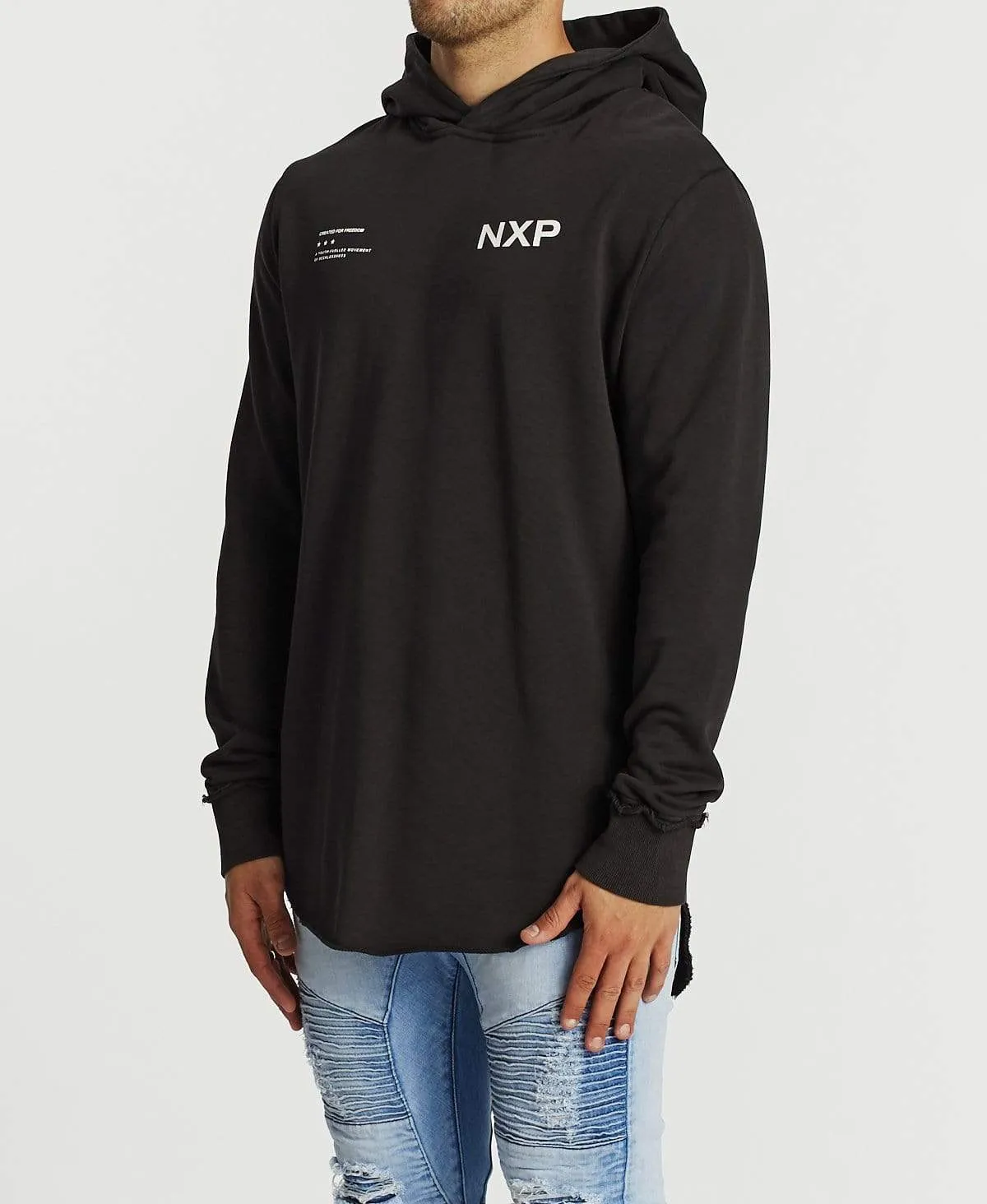 Black Cloud Dual Curve Hoodie Pigment Black sold by Neverland product image thumbnail 4