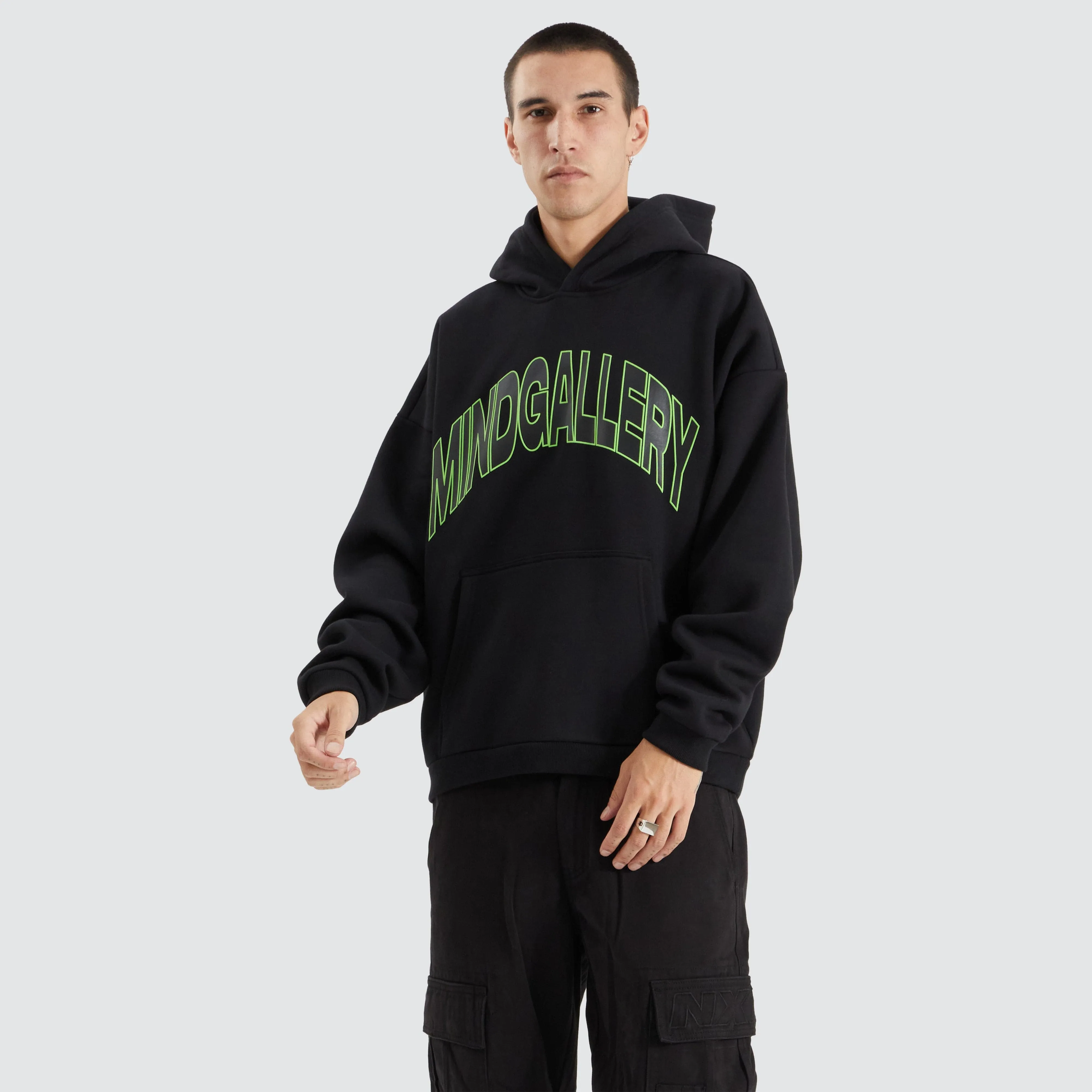 Liquid Extra Heavy Street Hoodie Jet Black sold by Neverland product image thumbnail 3