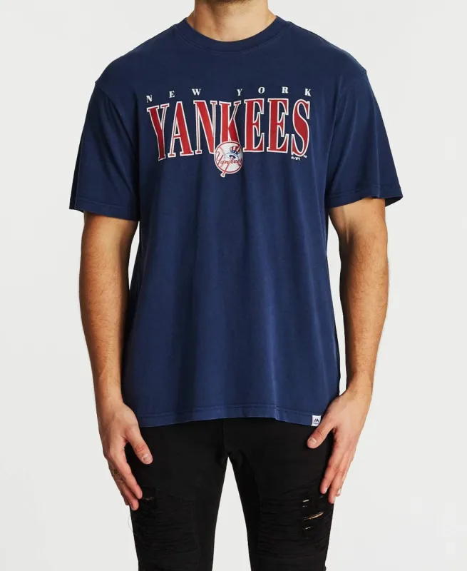 Vint Linear Logo T-Shirt Yankees Peacot sold by Neverland